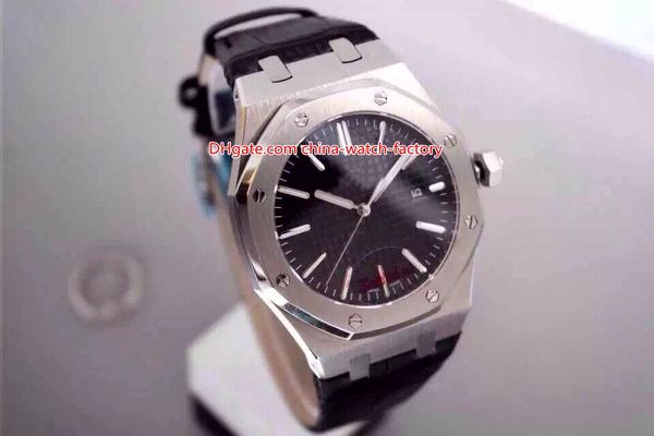 

8 style elling watch 41mm offshore 15400 15400or.oo.d002cr.01 leather asia transparent mechanical automatic mens watches, Slivery;brown