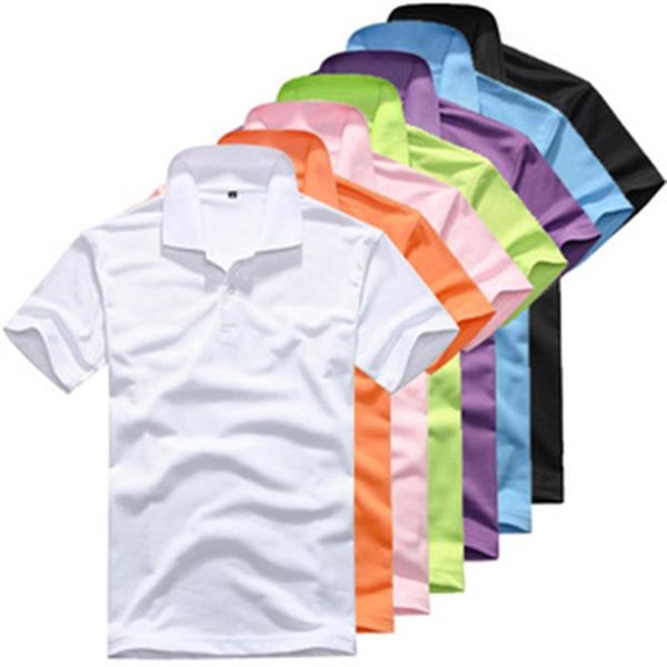 

new designer polo shirt pure color polo shirt men short sleeve casual shirts man's solid polo shirts plus camisa polos cool, White;black