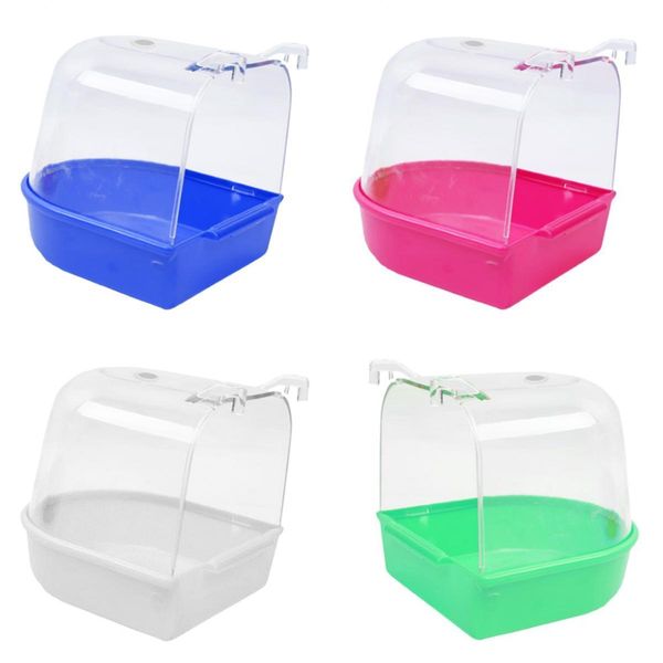 

2x birds cage hanging bathtub birds parrots bathroom cage box toy green-b