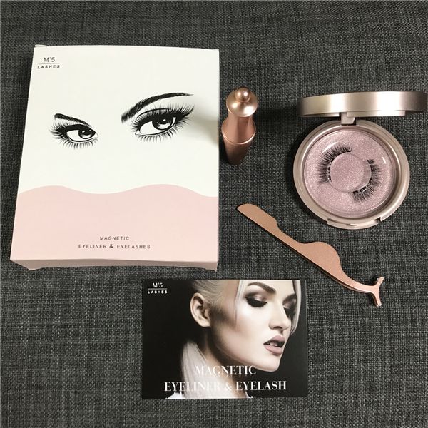 

magnetic liquid eyeliner & magnetic false eyelashes & tweezer set magnet false eyelashes set glue make up tools