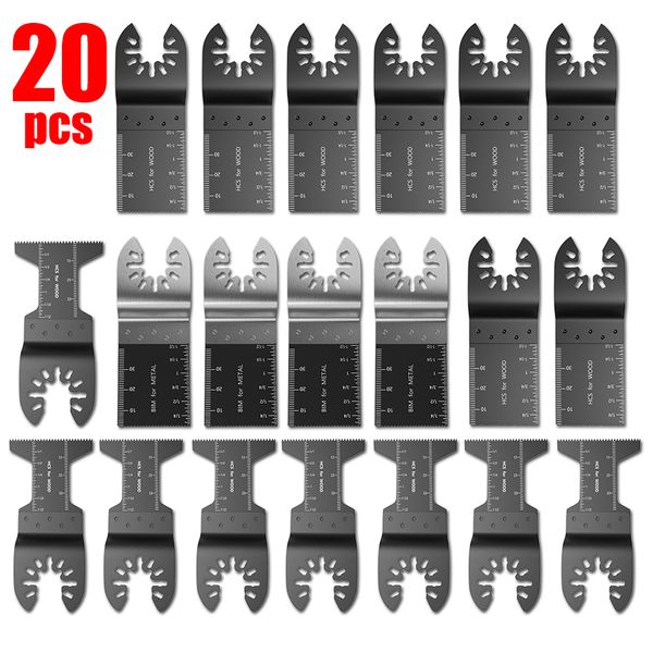 

20 pcs multitool saw blade oscillating blade multi tool circular saw blades wood cutting kit