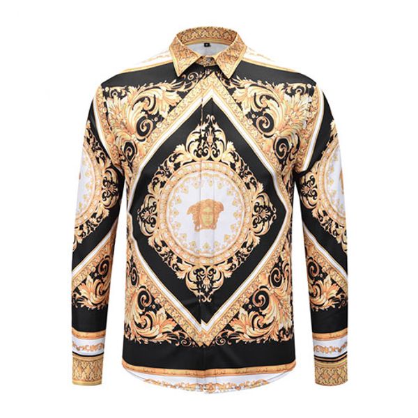 

2020 copy big brand new designer печать цвет мужчины рубашка big brand дизайнер medusa рубашка hip hop bermuda европейский стиль, White;black