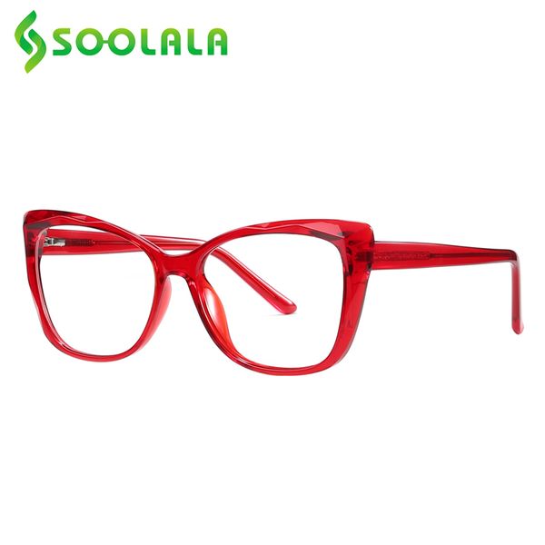 

soolala anti blue light tr90 womens reading glasses butterfly eyeglasses spring hinged anti-glare computer presbyopic glasses, White;black