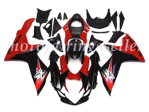 

new abs plastic fairings kit fit for suzuki gsxr600 gsxr750 2011 2012 2013 2014 2015 2016 2017 injection mold deep deep red and gloss black