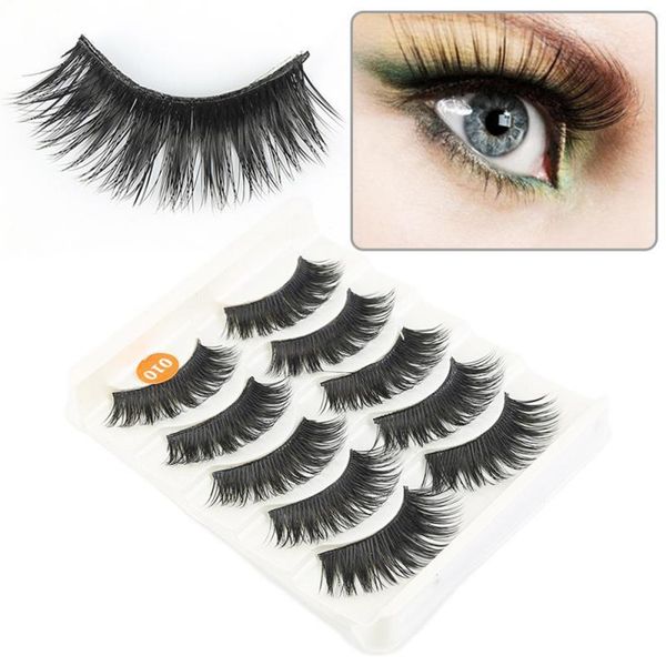 

5 пар 3d натуральные / толстые длинные накладные ресницы супер пушистые смешанные поддельные ресницы макияж глаз красота инструменты расшире