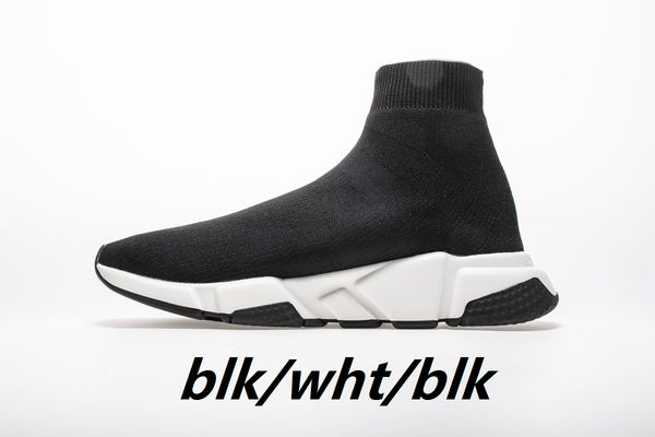 

2019 designer shoes speed trainer oreo triple black green flat luxury fashion socks boot designer men womens sneakers with box dust bag s01