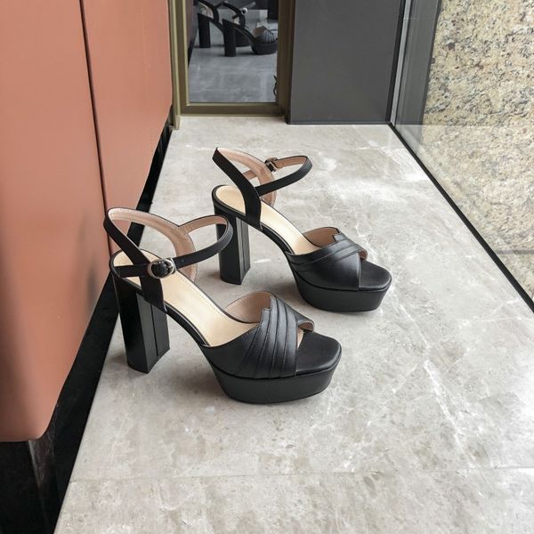 

women's sandals fashion high heels, Black