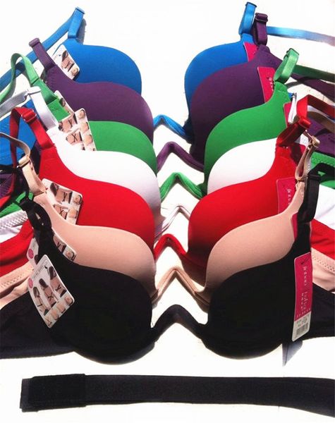 

deep u bras low bust underwear women bride wedding party backless push up seamless bra with extenders strap, Red;black