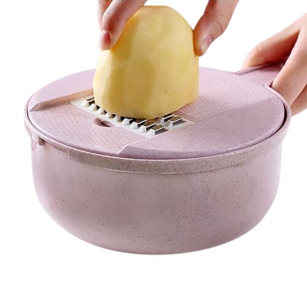 

mandoline vegetable slicers fruit cutter manual durable wheat straw potato carrot grater chopper with egg divider colander