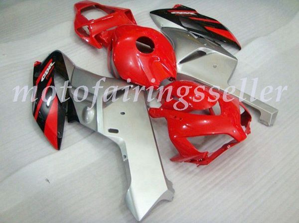 

oem quality new abs full fairings kits fit for honda cbr1000rr (2004-2005) cbr1000rr 04 05 bodywork set red silver oem