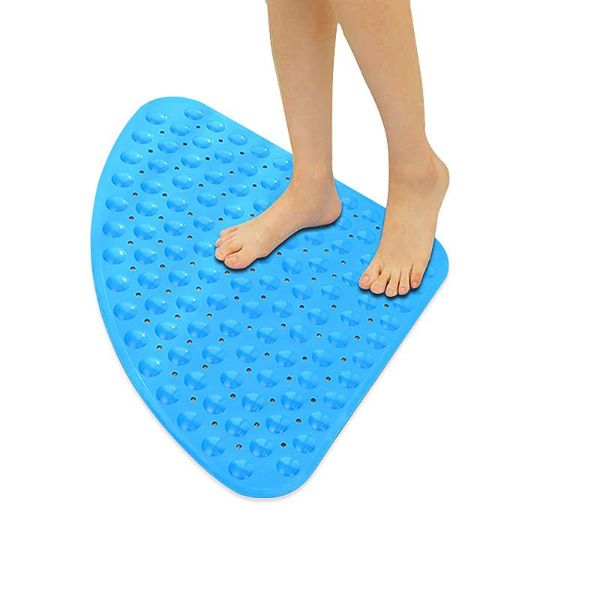 

anti slip mat for shower l toilet fan-shaped antiskid mat triangle bath drain kitchen bathroom accessories high quantity