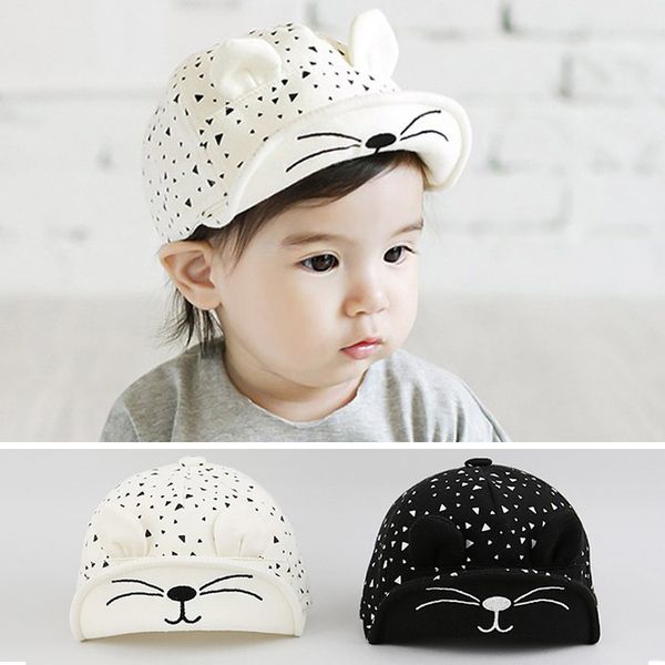 

baby hat summer cute cat ear baseball caps for newborn baby cap fotografia touca infantil infant cotton sun hat baby boy hat, Yellow