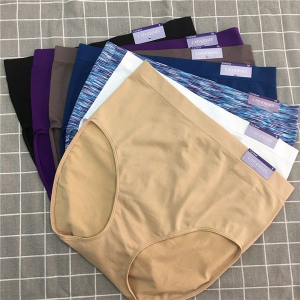 

l xl2xl 3xl 4xl 5xl plus size fmale seamless high-rise briefs women's panties underwear mix color 10pcs/lot bl427, Black;pink