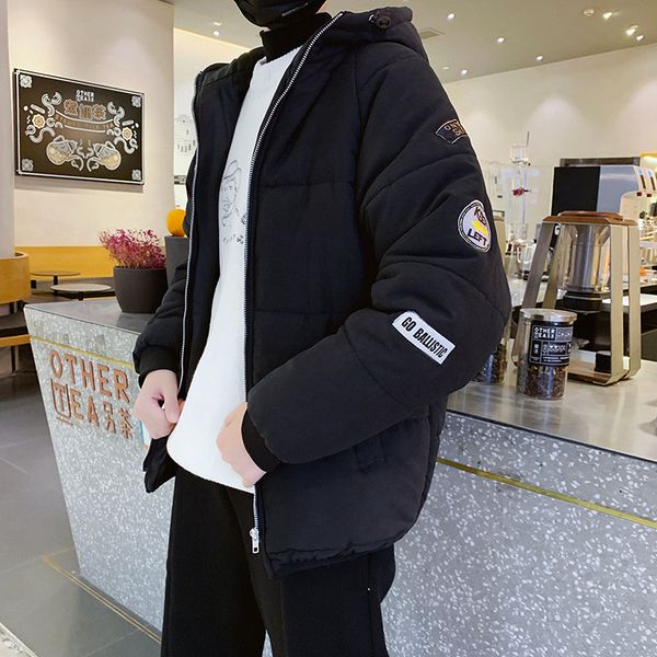 

2018 new winter clothes cotton suit fashion winter coat men, Black
