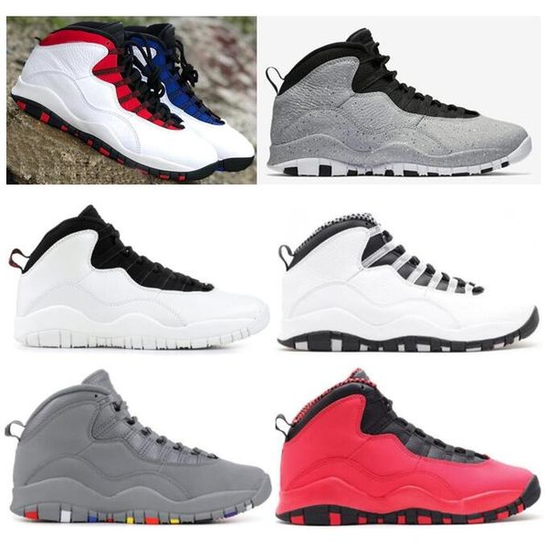 

New 10 Westbrook Red Blue Cement Men Basketball Shoes 10s I'm Back Powder Blue Cool Grey Steel Sneakers High Quality