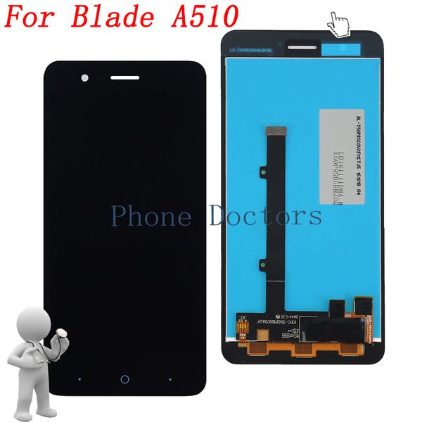 

5.0'' full lcd display + touch screen digitizer assembly for zte blade a510 ; black ; new ;100% tested
