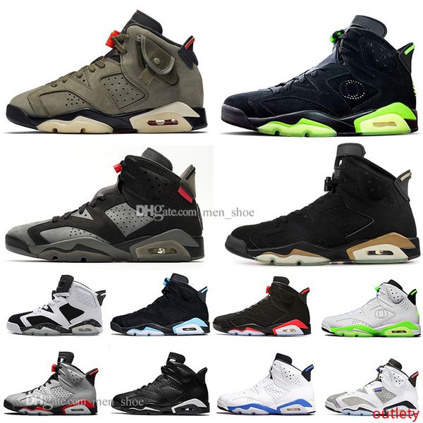 

2019 трэвис скоттс инфракрасный мужчины разводят 6 6s баскетбольная обувь мужская cny кармин gatorade зеленый тинкер unc черный кот дизайнер