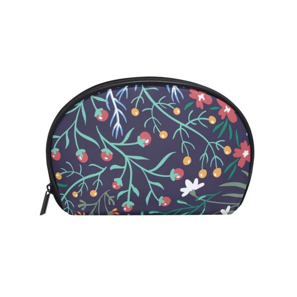 

travel organizer shell makeup bag semi-circular cosmetic bag cute sweet printing toiletry