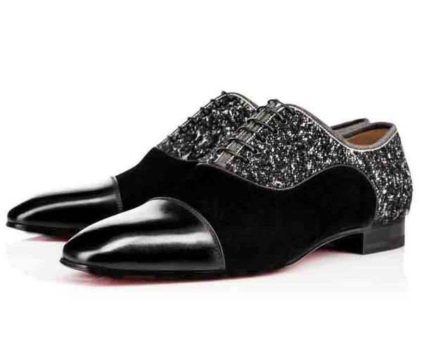 

2019 мужчин свадьба плоские туфли alpha male p strass flat red bottom платье оксфорд greggo orlato плоский черный бизнес мода обувь мужская, Black