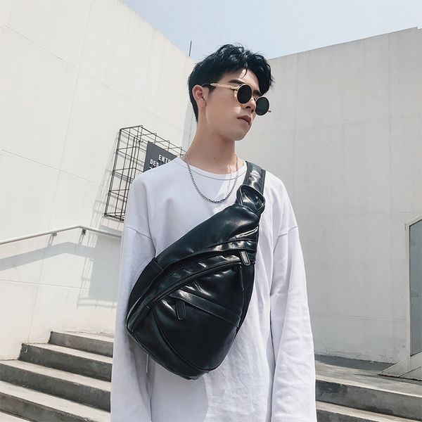

the new korean version of men's personality high-capacity cycling sports bag waist diagonal chest bag trend fitness