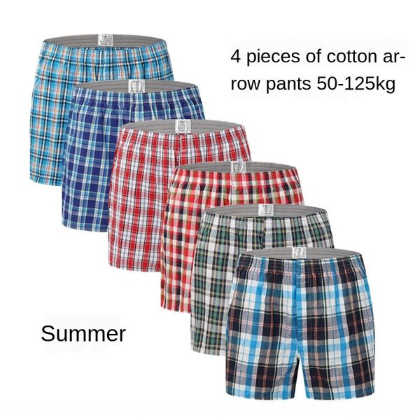 

uofsr . 4 comfortable fat men's comfortable loose men's boxer underwear home leisure arlo underpants and trousers shorts and trous, Black;white