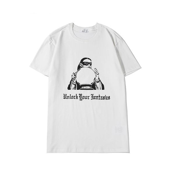 

2020 верхней мужская футболка летом случайные мужские свободные футболки письма печать шею моды короткий рукав хлопок женщин футболка s-2xl, White;black