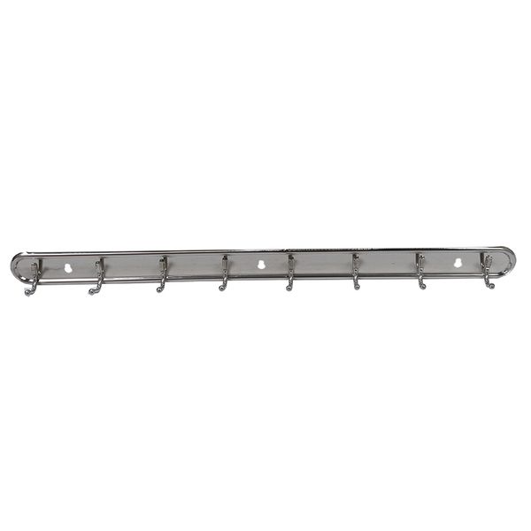 

professional 8 hooks coat towel rack hanger silver tone