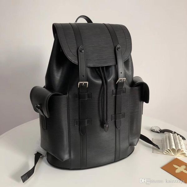 

new luxury women men designer brand water ripple backpack leather fashion travel bag computer bag cool 41*47*13m41379 u logo