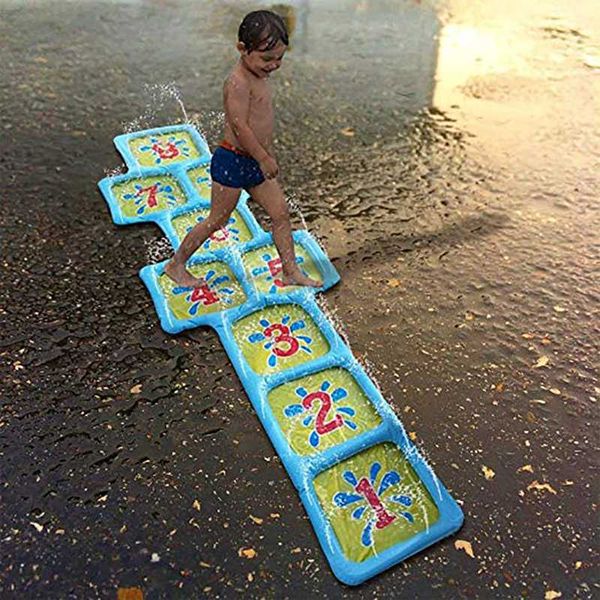 

2020 children water fun pool accessories inflatable water sprinkler toy summer courtyard playing splash spray hopscotch game mat