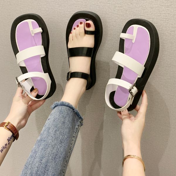 

shoes women slippers casual lady low pantofle platform slides soft girl flat 2020 rome scandals plastic fabric basic pu, Black