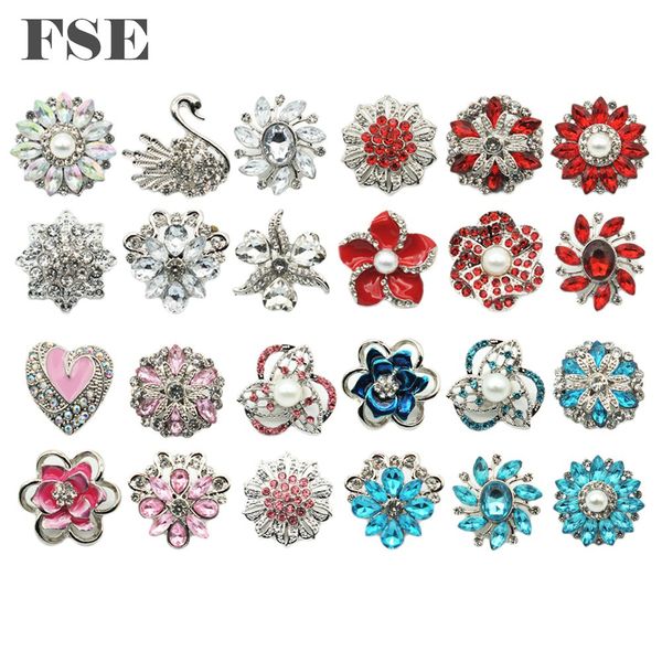 

6pcs rhinestone snaps multi color mix 18mm ginger snap button rhinestone styles ginger snap charms for 18-20mm snap jewelry 016, Golden;silver