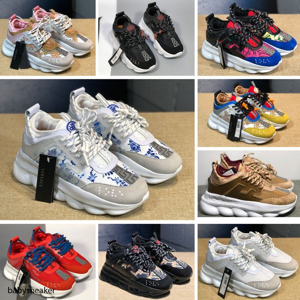 

versace chain reaction drop shipping высокое качество новые мужские спортивные кроссовки черный белый мужчины лучшая спортивная ходьба тенни, Black
