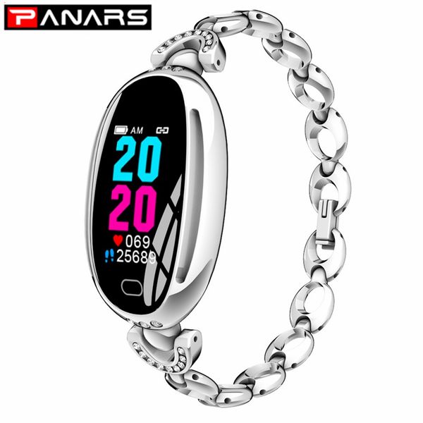 

panara new arrival simple women's smart watches fashion led display message reminder alarm heart rate monitor sports men's watch, Slivery;brown