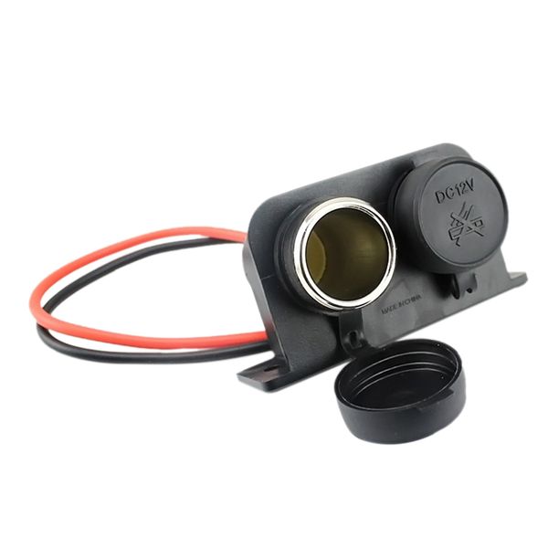 

car and motorcycle double hole socket refit electric seat waterproof adapter cigarette lighter