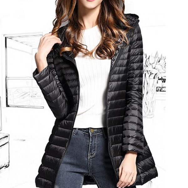 

loozykit women's thin down coat lightweight down jacket short winter coat with hood winter jacket stand-up collar zip wintercoat, Blue;black