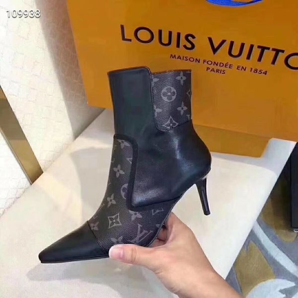 

fashion joker martin boots fine heel pointed fashion high heel boots women waterproof leather high heel side pull booties size 35-40