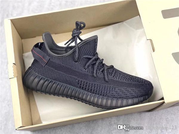

2019 new authentic original 350 v2 black reflective 19yeezy man woman running hoe 3m tatic port neaker with box fu9013 fu9006