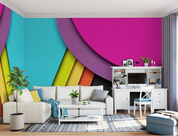 

3d abstract geometric colorful wallpaper nordic wall mural for living room tv background art wall decor makeup backdrop