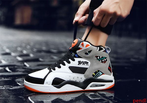 

new men's large size high-basketball shoes casual sports running shoes shock absorption non-slip men's shoes