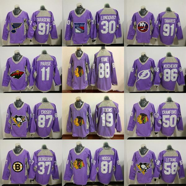 

тампа бэй лайтнинг чикаго блэкхокс джерси никита кучеров сидни кросби джонатан тойс бобби орр фиолетовые хоккейные майки сшитые, Black;red