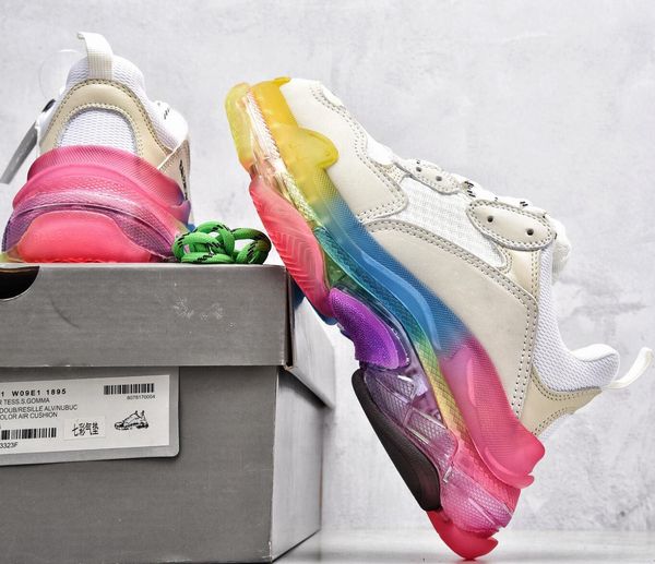 

17fw 2019 balÃ¨ncÃ¬aga triple s 3.0 air luxury desÃ¬gner brand crystal bottom shoes black pink retro casual sport shoes 112810