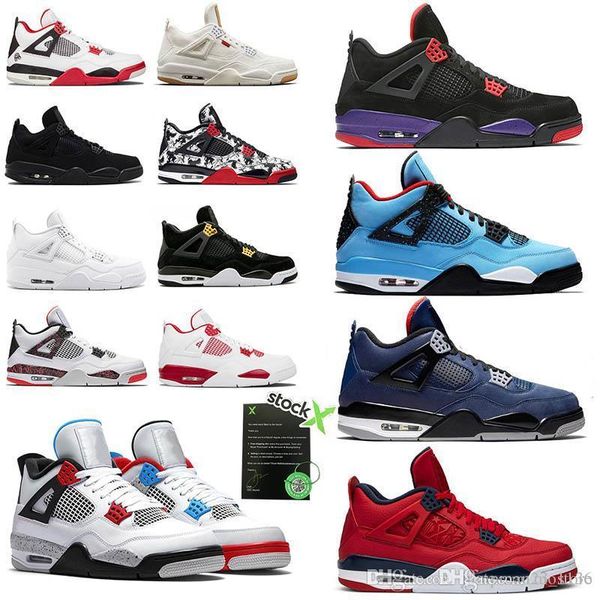 

what the 4 travis scott loyal blue men basketball shoes 4s raptors breed pure money black cement fiba royalty alternate 2020 дизайнерские кр