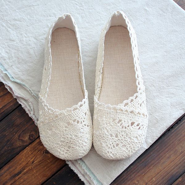 

2020 new mori women's lace literary retro summer sandals shallow mouth flat shoes fairy gentle cotton and linen shoes, Black