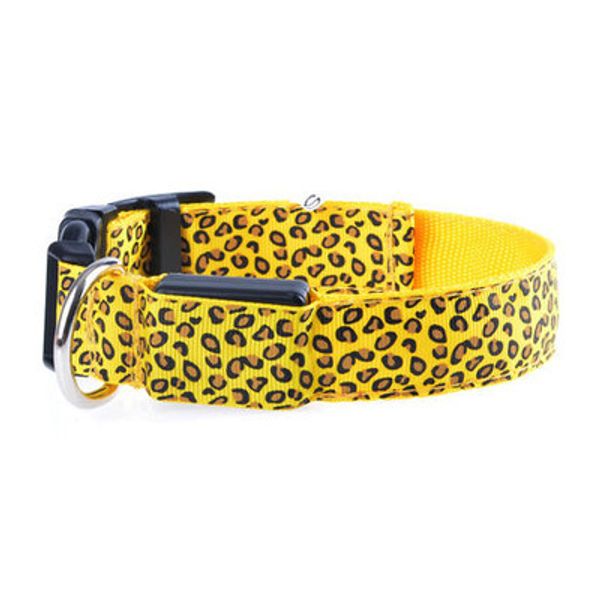 

gogo luminescence pets poodle noctilucent nylon collar for a horse leopard print dog chain
