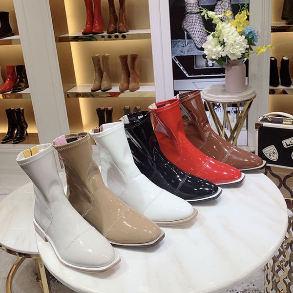 

fashion luxury women winter boots suede leather skinny feet ankle boots hiking boots super star brand shoes with original box, Black