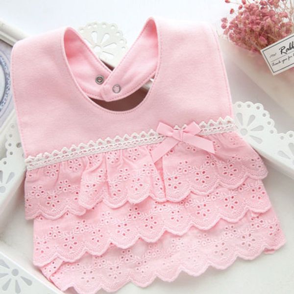 

baby girl bib princess lace cotton bandana bibs feeding saliva towel 100% cotton