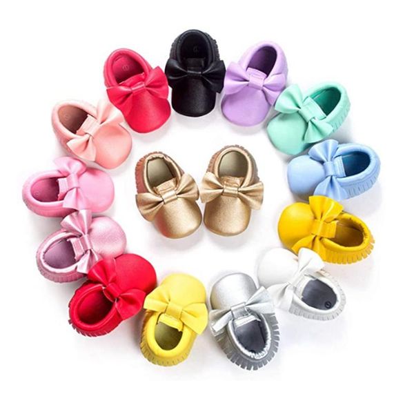 

citgeesolid casual infant shoes baby girls sweet style bow tassel decoration casual soft sole prewalker toddlers shoes, Black