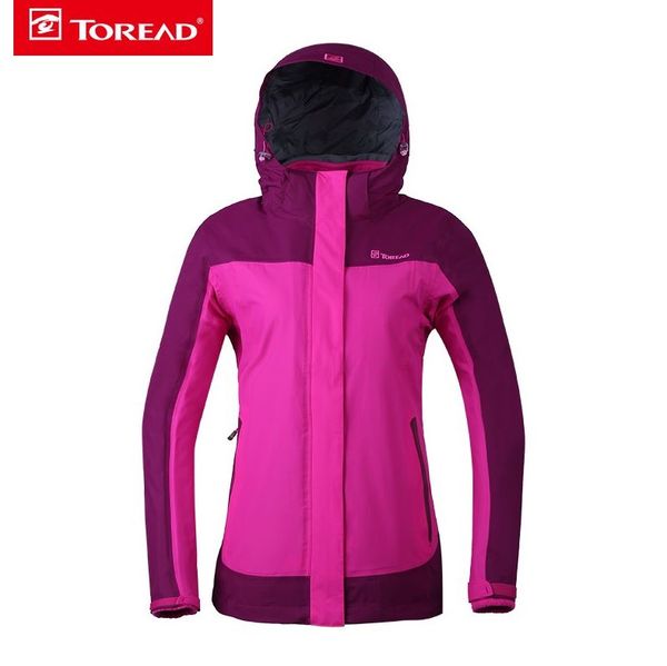 

clearance two-pieces fleece liner women hiking jackets female outdoor camping trekking climbing coat for waterproof windproof, Blue;black