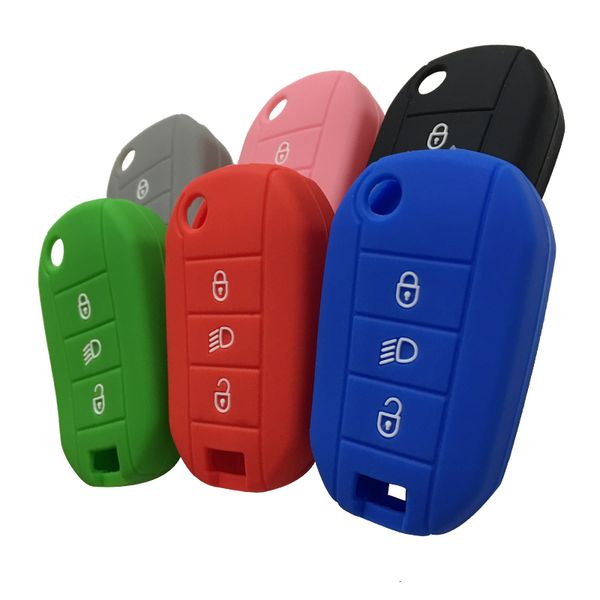 

funda llave для 208 308 3008 2008 307 силиконовый чехол для ключей для 508 407 эксперт рифтер партнер ключа автомобиля чехол брелок