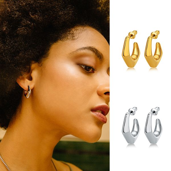 

personality golden /silver color geometric rings earrings hip hop street cuban brand exclusive designer for women jewelry